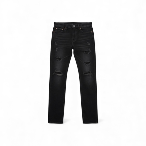 American Eagle Outfitters Black Ripped Skinny Jeans
